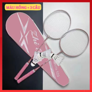 Bộ 2 chiếc vợt cầu lông  tặng kèm bao đựng và 3 quả cầu nhựa Chính Hãng Chất Lượng Cao.
