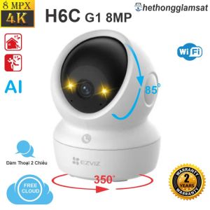 Camera Wifi Xoay EZVIZ H6C G1 8MP 4K (Phiên Bản Pro) Có Màu Bang Đêm Chính Hãng Bảo Hành 24 Tháng