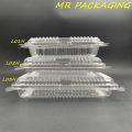 OPS - L02H - BENXON Plastic Tray with Lock [ 50pcs± ] Bakery Disposable Plastic Clear Food Box - Bekas Makanan - L 02 H " OP2H with lock ". 