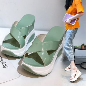 Geyunya Fashion Wedge Sandals High Heels Big Size Slippers for Women (Size 34-44) - 3.93 Inches - High Quality, Fashionable Style