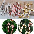 【lower Price】24Pcs Christmas Candy Cane Ornaments, Xmas Acrylic Candy Canes, Christmas Tree Hanging Pendant, New Year Christmas Party Decoration. 