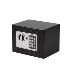 ตู้เซฟ ตู้เซฟนิรภัย ตู้นิรภัย ตู้เซฟมินิ ตู้เซฟระบบดิจิตอล ตู้เซฟล็อก สีป้องกันสนิม สีดำ 23x17x17cm ตู้เซฟห้องพัก ตู้เซฟนิรภัย สีดำ