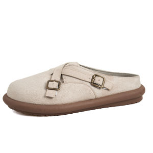 IELGY baotou half slippers womens soft bottom breathable cotton linen fashion outer wear slippers