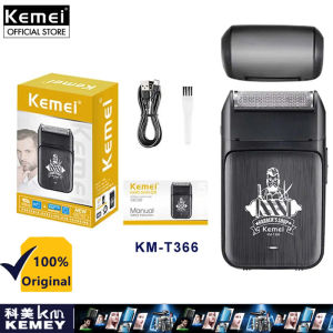 Kemei KM-T366 Professional Portable Men Shaver Powerful Motor Electric Long Last Battery Beard Trimmer Rechargeable Razor For Bald