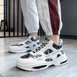 Korean Mens Casual Sneakers Shoes For Men Breathable Running Shoes Summer High-cut Rubber Sports Shoes Mens Shoes