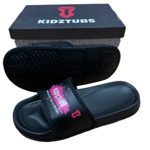 Sandal Anak Laki Laki Karet Slipper Slide Selop Slipon Jepit Karakter Warna Hitam Usia 6-10 Tahun-KIDZTUBS1018081624
