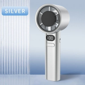 120 Speed Adjustment Creative Desktop Bladeless  Turbo Fan Digital Display Outdoor Portable Fan USB Charging  Handheld Fan Hand-Held Rechargeable Pocket Fan