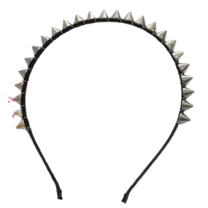 Silvernk Style Studded Silver Hairband For Women Men Gothic Fashion Head Accessory Party Music Festival