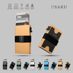 SAKU Dompet Kartu Pria Smart Card Holder Wallet Anti RFID Commando