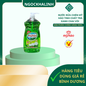 Nước rửa chén Mỹ Hảo tinh chất TRà xanh chai vòi 1.5kg
