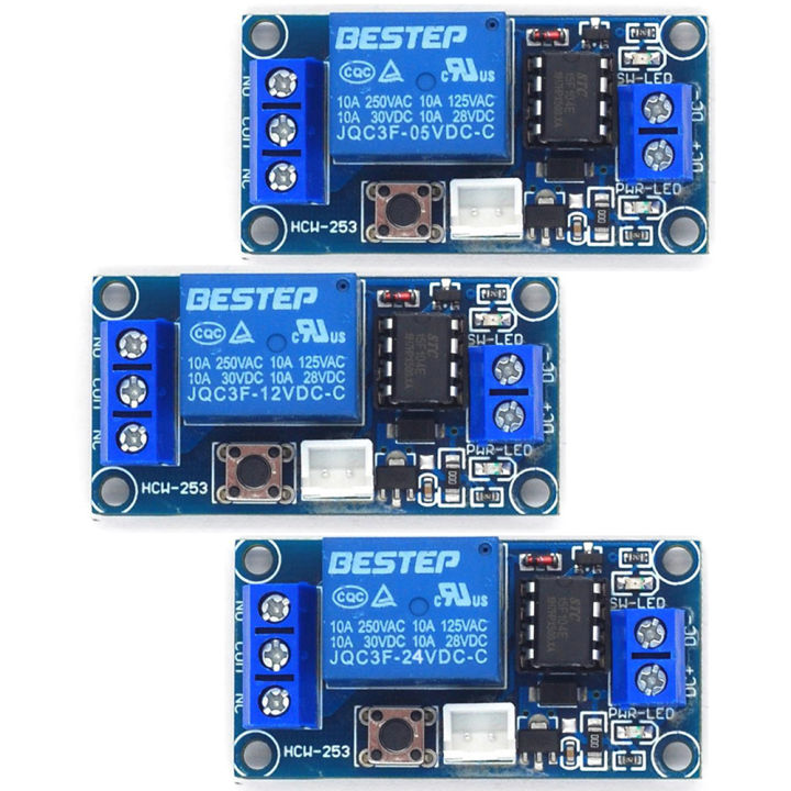 thumbnail image 2 of 1-Channel Latching Relay Module, DC 5V 12V 24V, Bistable With Touch Switch, MCU Control For Smart Home Projects 2 of 6
