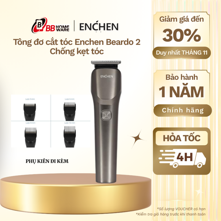 Tông đơ cắt tóc Enchen Beardo 2 - Khóa an toàn | Chống kẹt tóc - Đèn ...