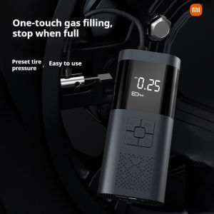 Xiaomi multi-functional wireless car air pump emergency start power LED lighting lamp USB charging pump convenient touch-screen intelligent air pump