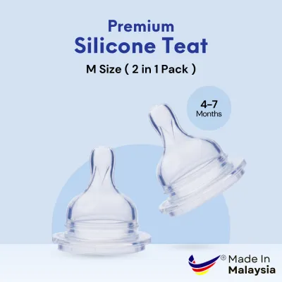 Japlo Premium Silicone Teat 2PCS Multi Flow Anti Colic Puting for Wide Neck Bottle