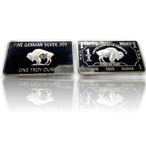 【discount store】Silver USA Bullion 1OZ REPLICA German Silver Plated bar .999 REPLICA In God We Trust 100mills
