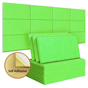 BEIYIN เส้นใยโพลีเอสเตอร์อะคูสติกแบบติดเอง-60X30X0.9ซม.ขอบเอียง45 °โฟมเก็บเสียงมีหลายสีให้เลือก