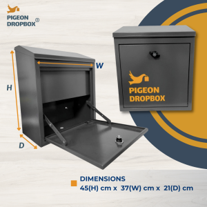 (MY SOLE DISTRIBUTOR) PIGEON DROPBOX® - Parcel Delivery Box Collection Locker Box Security & Lock