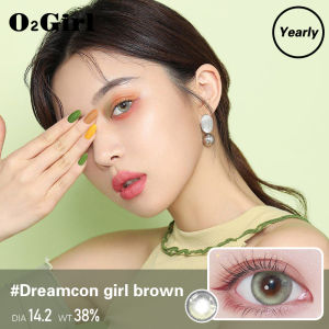 Contact lens - Kính áp tròng 0.00-8.00 tây không viền màu  Màu nâu  Xanh dương  giãn vừa ( Lens sử dụng 12 tháng) độ tặng kèm khay kính áp tròng 14.5mm lens nâu