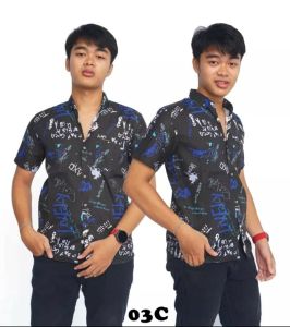 PROMO TERMURAH KEMEJA MOTIF PRIA LENGAN PENDEK MASAKINI