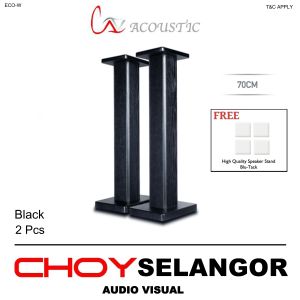 Cav Acoustic ECO-W 70CM Bookshelf Wood Speaker Stand-1PAIR (Black)