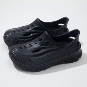 [Free Shipping] Mens thick-soled fully enclosed perforated sandals for summer casual outdoor wear suitable for sports hiking and beach use womens closed-toe sandals
