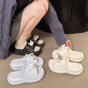 KJM53OK2 Cartoon Crayon Shin-chan Slippers 3D Crayon Shin-chan Platform Slides Sandals Casual Anime Outer Wear Shoes Women