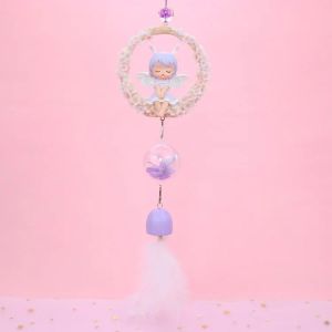 FFBH Resin Dream Angel Wind Bell Cartoon Wind Chime Cute Girl Bedroom Room Hanging Pendant Kid Birthday Gift Garden Home Decoration Z4K2H