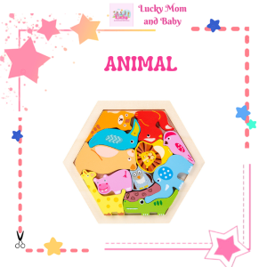 [LMB] Mainan anak / Mainan Edukasi 3D Puzzle Hexagon / Puzzle Kayu Cocokkan Bentuk / Mainan puzzle /3D wooden puzzle