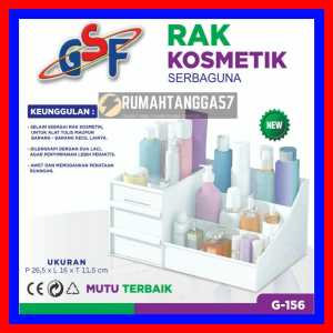 RAK KOSMETIK 2 LACI / RAK KOSMETIK SERBAGUNA 2 LACI GSF G-156 / RAK KOSMETIK 2 LACI MULTIFUNGSI / KOTAK PENYIMPANAN PERALATAN MAKE UP AKSESORIS PERHIASAN
