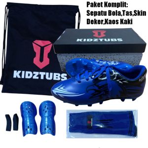 KIDZTUBS Sepatu Bola Anak Paket Komplit Sepatu Bola Tas Skin Deker Kaos Kaki Usia 6-10 Tahun Size 28 29 30 31 32 33 34 35 36 37 KDZ1440423024