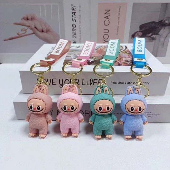 NHSFUZXX Backpack Charms Labubu Doll Keychain Cartoon Anti-lost Labubu ...