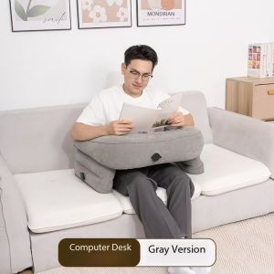Game Reading Desk Inflatable Foldable Knee Top Desk Pillow Adjustable Height Laptop Desk Sofa Desk