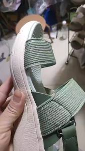 Korean-Style Casual Sandals For Women 2026 Summer New Model Round-Toe Platform Wide Strap Sandals With Velcro Fashionable Beach Sandals
