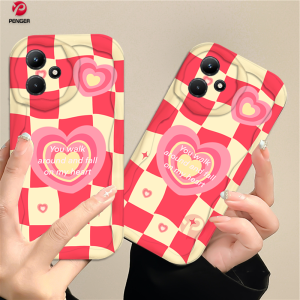 (Lokal Ready) PENGER Casing hp Infinix Hot 30i Note 12 G96 Hot 12 Play Hot 11 Play Hot 9 Play 10 Play Smart 5 Smart 6 Smart 7 Hot 20S Checkerboard Graffiti Love 3D Soft Wave Edge TPU Phone Case Cover