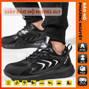 Giày bảo hộ lao động nam nữ thời trang thoáng khí JB817 độ đàn hồi cao thiết kế thoải mái chống lăn chống đâm xuyên