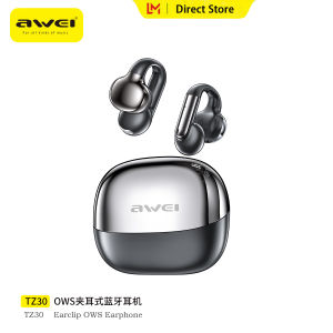 คลิป TZ30บนหูฟังเอียบัดไร้สายบลูทูธ awei ต่างหูแบบหนีบนำอากาศหูฟัง HiFi แบตเตอรี่อายุการใช้งานยาวนานเสียงที่สมจริงหูฟังบลูทูธแบบกีฬาพร้อมไมโครโฟน
