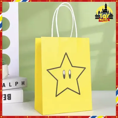 Super Mario Paper Bag Shopping Bag Gift Bag Retail Bag Colour Kraft Paper Bag Wedding Birthday Bag Delivery Bag