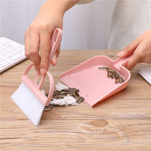 Korean Mini Cleaning Brush Dustpan Set Cleaning Tools Plastic Brush Pole Mini Dustpan Broom Set