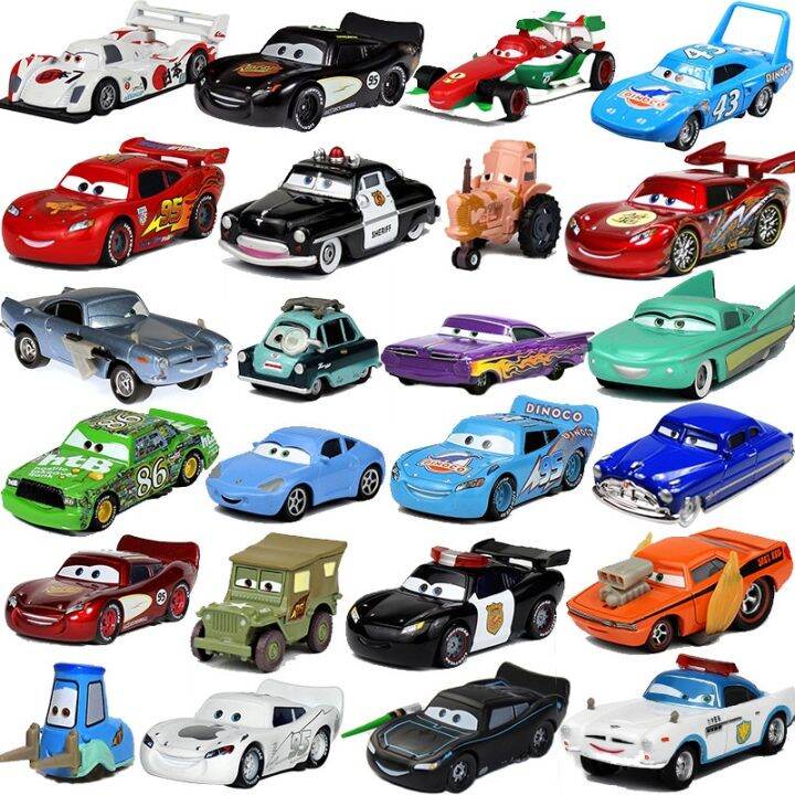 Cars Disney Pixar Cars 2 3 Lightning Toy Mcqueen Mater Sheriff Alloy ...