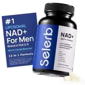 Selerb NAD+ Supplement for Men – With Liposomal-NAD+CoQ10 L-Carnitine L-Arginine Maca & Ashwagandha – Energy Circulation & Support – 0 Capsules