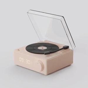 New Portable High-Bluetooth Speaker Alarm Clock Small Record Player quality Audio Home Smart Stereo Retro Vinyl Wireless