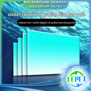 LEPET Background Aquarium GRADASI 30/40 Stiker Aquarium Wallpaper Aquarium Aquascape Stiker belakang aquarium
