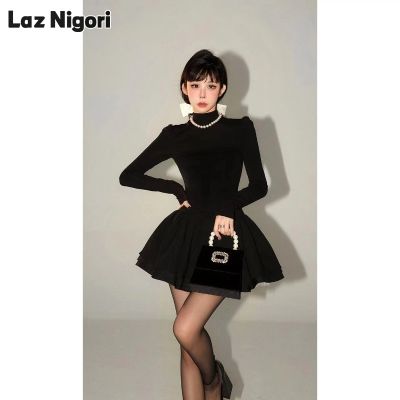 Laz Nigori Guima Barbie Aunt Daughter Little Black dress Princess dress Female autumn and winter with a half high neck pompadour skirt