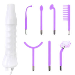 DECINIEE 7 in1 High Frequency Facial Spa Machine Electrode Glass Tube Wand Household Handheld Electrotherapy Wand Comb Acne Remover Beauty