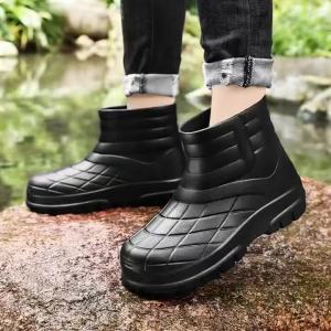 Lightweight MenS Fishing Boots Anti-Slip Wateproof Rubber Boots Deep Tread Rain Boots For Fishing MaleS Working Water Shoes