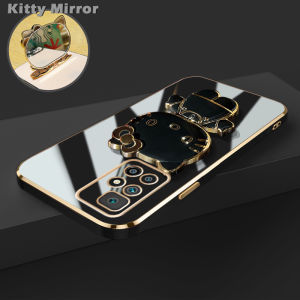 Casing Ponsel untuk Xiaomi Redmi 10 Prime 10 5G 9C NFC 10A 8 8a Pro 7 7A Y3 Poco C31 Case pelindung Kesing HP lensa kamera Gel silika Softcase lapisan batas Phone Stands pola kucing warna-warni Casing