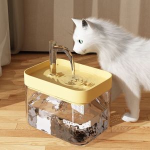 ER52858 Auto Filter Cat Water Fountain USB Electric Ultra-Quiet Transparent Cat Drinker Convenient Recirculate Filtering Cats Water Dispenser Pet