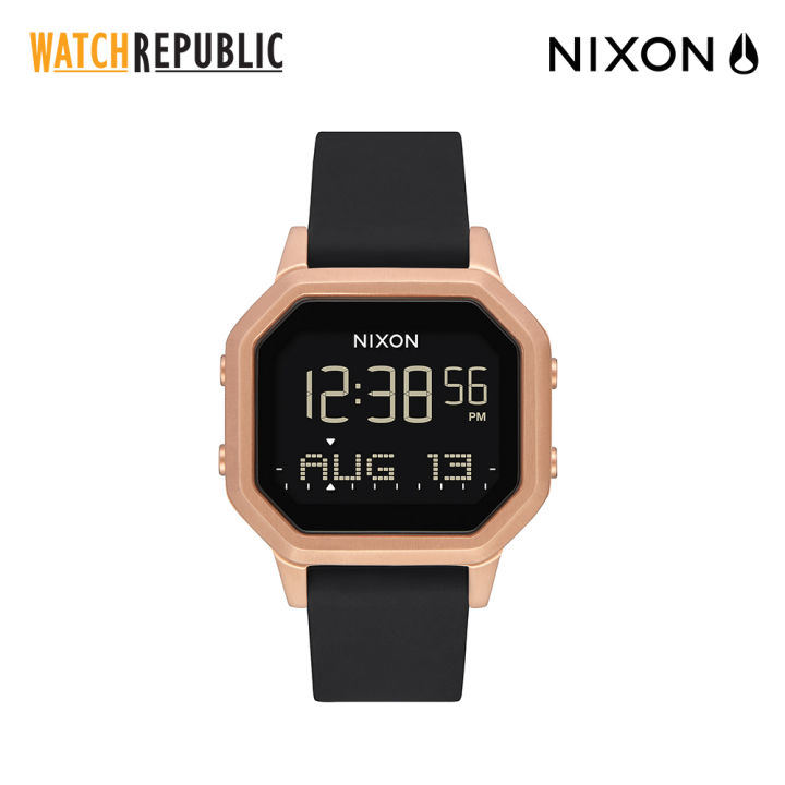 Nixon The Siren Black Rubber Watch For Women NA12111098-00