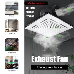 Exhaust Fan Plafon / Heksos / Kipas Angin Hisap Dapur Kamar Mandi Kamar Tidur 8/10/12 Inch Ceiling Exhaust Fan for Kitchen Powerful Ceiling Ventilation Fan Large Suction Silent