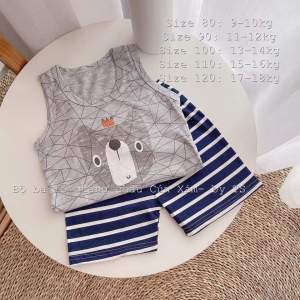 ( Sale lẻ sz) Combo 3 bộ ba lỗ cao cấp cho bé sz 10-14 kg